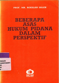 Image of BEBERAPA ASAS HUKUM PIDANA DALAM PERSPEKTIF