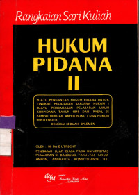 Image of HUKUM PIDANA II