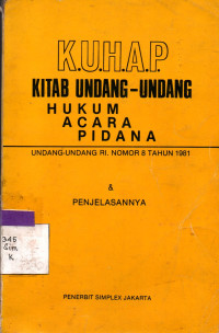 Image of Kitab Undang-Undang: hUKUM Acara Pidana