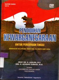 Image of PENDIDIKAN KEWARGANEGARAAN: Untuk Perguruan Tinggi
