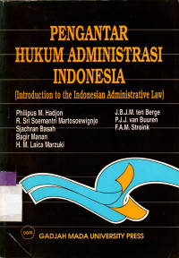 Image of PENGANTAR HUKUM ADMINISTRASI INDONESIA