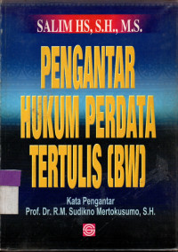 Image of PENGANTAR HUKUM, PERDATA TERTULIS (BW)