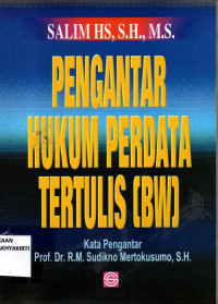 Image of PENGANTAR HUKUM PERDATA TERTULIS (BW)