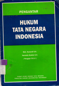 Image of PENGANTAR HUKUM TATA NEGARA INDONESIA
