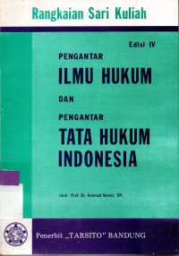 Image of PENGANTAR ILMU HUKUM DAN PENGANTAR TATA HUKUM INDONESIA