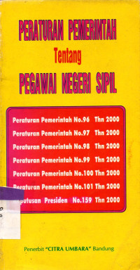 Image of PERATURAN PEMERINTAH tentang PEGAWAI NEGERI SIPIL