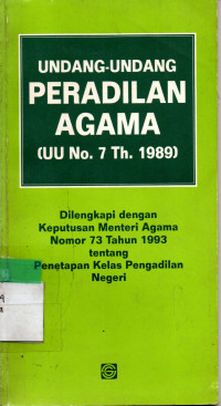 Image of Undang-Undang Peradilan Agama